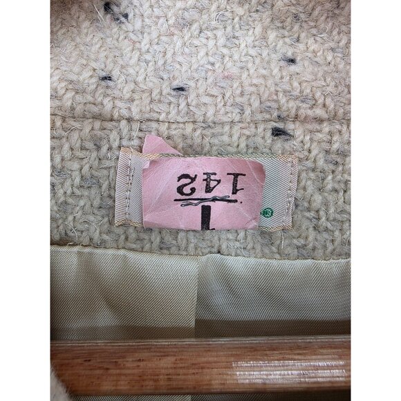 Vintage Fashions By Jill Womens Wool Coat Size L Beige - Picture 6 of 12